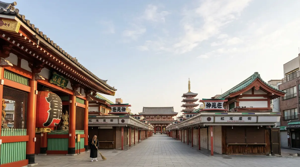 Kaminarimon gate at Senso-ji temple in Asakusa, Tokyo